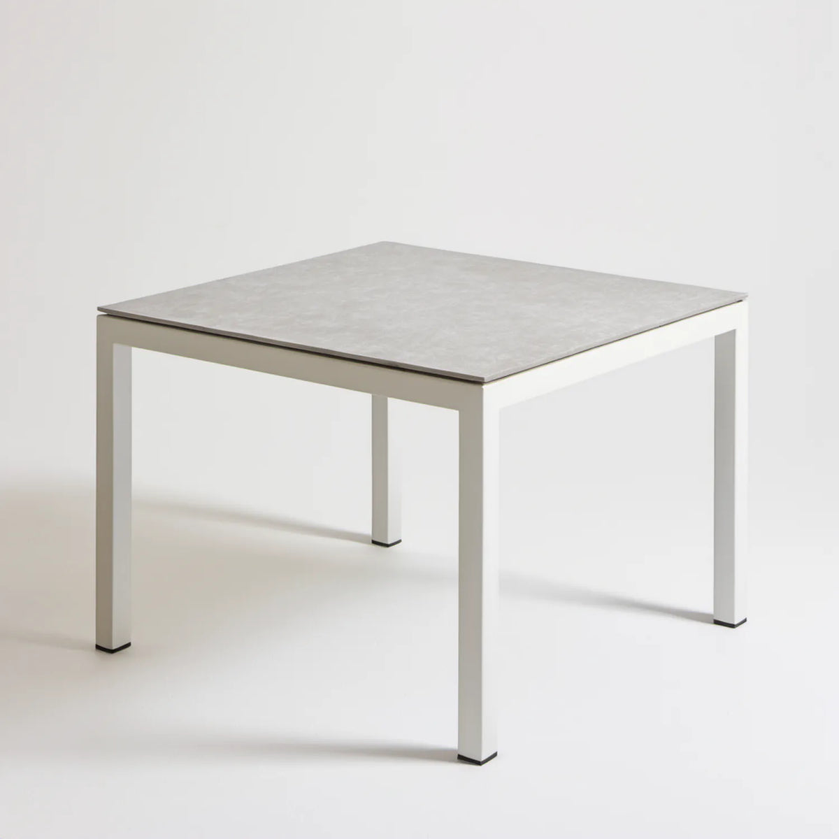Prostokątny stół do jadalni z ceramicznym blatem szary/biały 120 x 80 x 75 cm